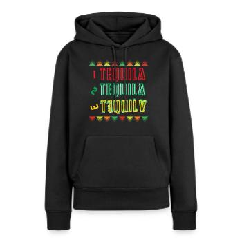 Tequila - Sweat à capuche Premium bio Femme - noir - Devant - Julia (174cm)