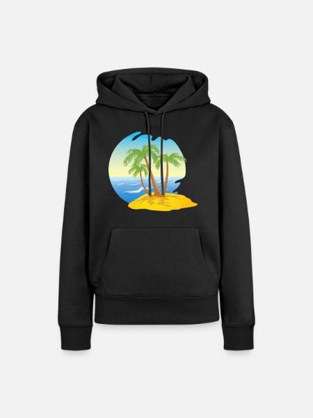 Insel - Frauen Premium Bio Hoodie - Schwarz