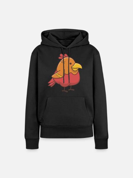 Vogel - Frauen Premium Bio Hoodie - Schwarz