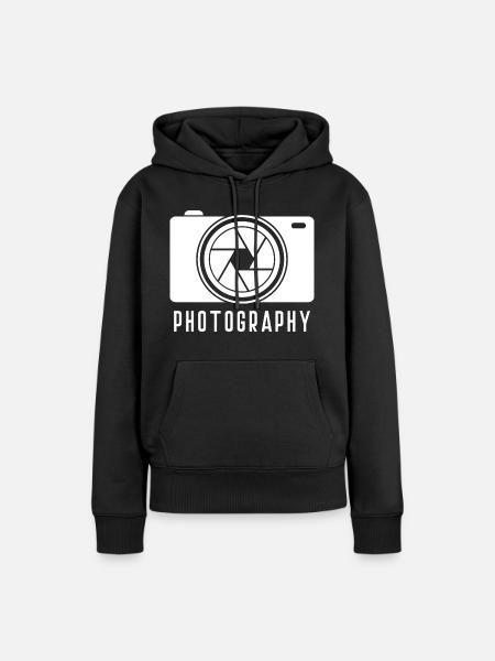 Fotografie - Frauen Premium Bio Hoodie - Schwarz