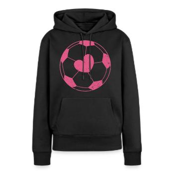 Frauenfussball - Frauen Premium Bio Hoodie - Schwarz - Vorne - Julia (174cm)