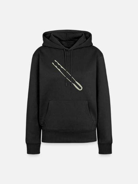 Grillzange - Frauen Premium Bio Hoodie - Schwarz