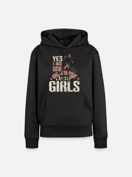 Weiblich Fußball Geschenk - Frauen Premium Bio Hoodie - Schwarz