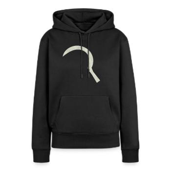 Sense, Haken - Frauen Premium Bio Hoodie - Schwarz - Vorne - Julia (174cm)