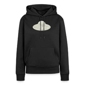OVNI - Sweat à capuche Premium bio Femme - noir - Devant - Julia (174cm)