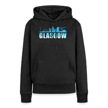 Glasgow England UK Ferien Geschenk Spruch Cool - Frauen Premium Bio Hoodie - Schwarz - Vorne - Julia (174cm)
