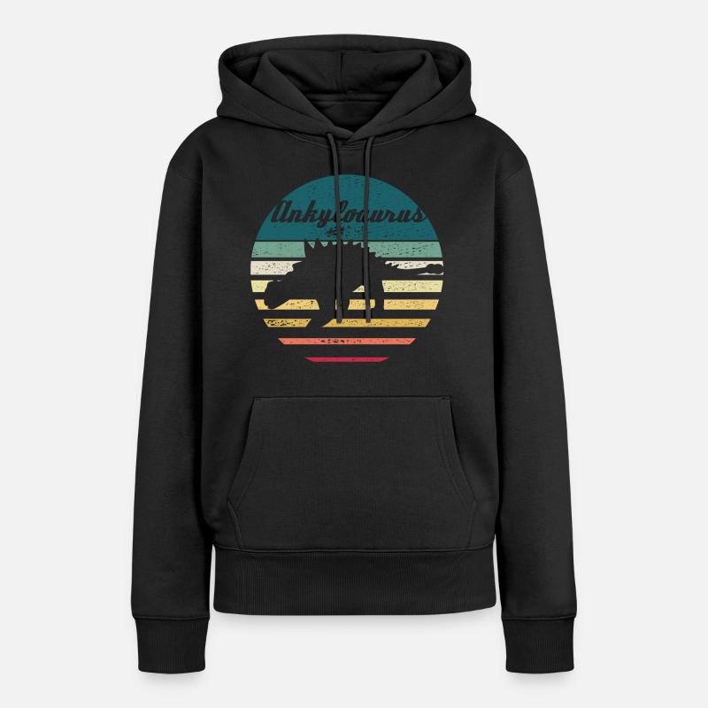 Reptile blindé Ankylosaurus - Sweat à capuche Premium bio Femme - noir