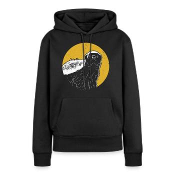 Le toit de miel résistant à la toxine - Sweat à capuche Premium bio Femme - noir - Devant - Julia (174cm)
