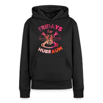 Fridays for Hubraum Sort Drôle anti - Sweat à capuche Premium bio Femme - noir - Devant - Julia (174cm)