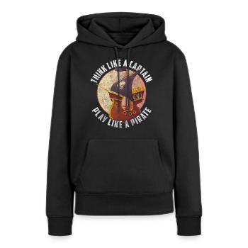 Piratenschiff Schatzsuche Augenklappe Schiff - Frauen Premium Bio Hoodie - Schwarz - Vorne - Julia (174cm)