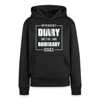 Voisin Amis Appartement Alcool - Sweat à capuche Premium bio Femme - noir - Devant - Julia (174cm)