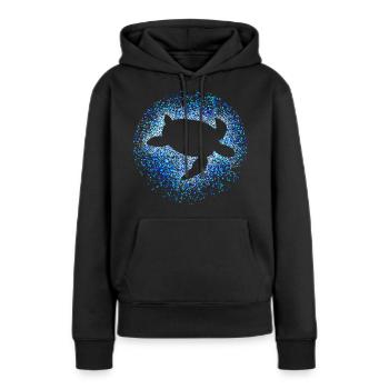 Meeresschildkröte - Frauen Premium Bio Hoodie - Schwarz - Vorne - Julia (174cm)