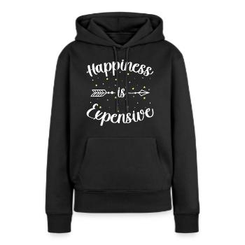 Glücklich Glückseeligkeit Lebensenergie - Frauen Premium Bio Hoodie - Schwarz - Vorne - Julia (174cm)