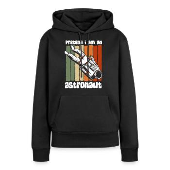 Logo de l’espace Spaceman Spaceman - Sweat à capuche Premium bio Femme - noir - Devant - Julia (174cm)