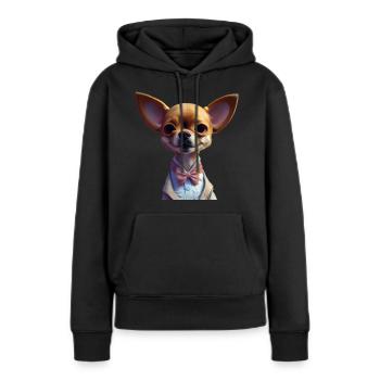Chihuahua Chien - Chihuahua - Sweat à capuche Premium bio Femme - noir - Devant - Julia (174cm)
