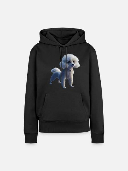 Pudel Hund - Pudel - Frauen Premium Bio Hoodie - Schwarz