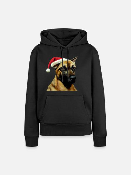 Malinois Weihnachten - Malinois - Frauen Premium Bio Hoodie - Schwarz
