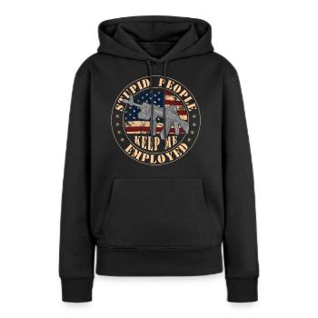 Cop Kriminalität Inspektor - Frauen Premium Bio Hoodie - Schwarz - Vorne - Julia (174cm)