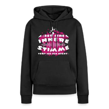 Innere Stimme - Frauen Premium Bio Hoodie - Schwarz - Vorne - Julia (174cm)