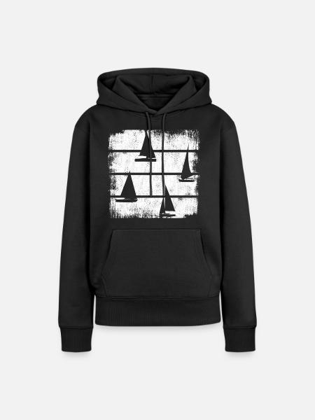 Segelschiffe - Frauen Premium Bio Hoodie - Schwarz