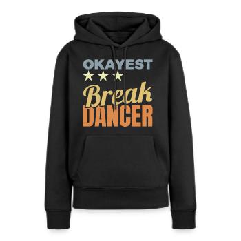 Breakdancer moyen - Sweat à capuche Premium bio Femme - noir - Devant - Julia (174cm)