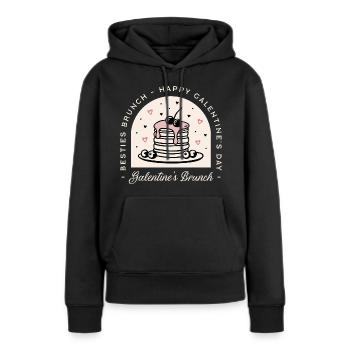 Galentines beste Freundinnen, Mädchen, Brunchparty-Matching - Frauen Premium Bio Hoodie - Schwarz - Vorne - Julia (174cm)