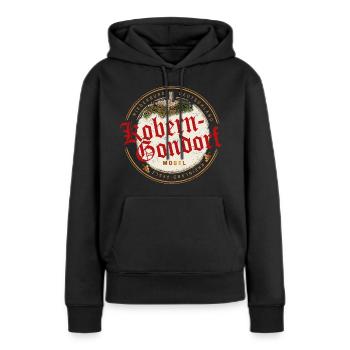 Kobern Gondorf Vintage Mosel Rheinland-Pfalz - Frauen Premium Bio Hoodie - Schwarz - Vorne - Julia (174cm)