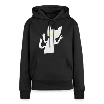 Katze Wut Tier Symbol gruselig - Frauen Premium Bio Hoodie - Schwarz - Vorne - Julia (174cm)