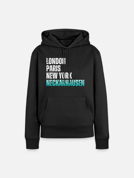 Neckarhausen Nürtingen - Frauen Premium Bio Hoodie - Schwarz