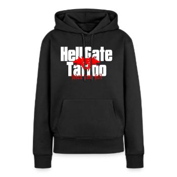 Hell Gate Tattoo Inked Tattoo Artist Art - Sweat à capuche Premium bio Femme - noir - Devant - Julia (174cm)
