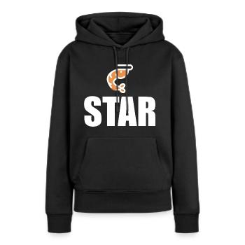 Garnelenstern Weiß - Frauen Premium Bio Hoodie - Schwarz - Vorne - Julia (174cm)