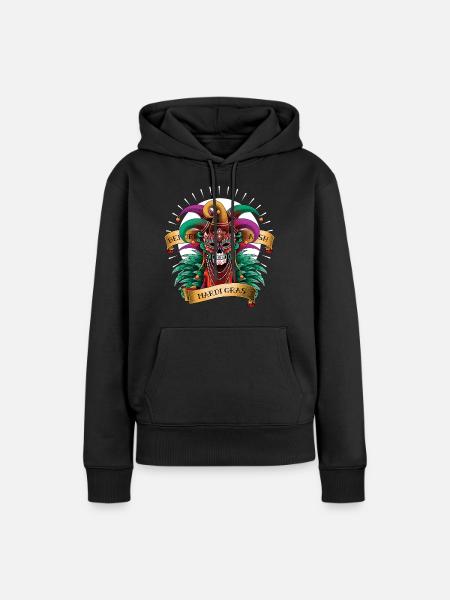 Mardi Gras - Frauen Premium Bio Hoodie - Schwarz