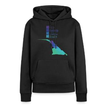 Kendo - Sweat à capuche Premium bio Femme - noir - Devant - Julia (174cm)