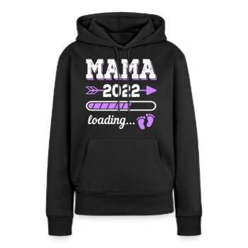 Mama 2022 Loading Werdende Mutter Geburt Geschenk - Frauen Premium Bio Hoodie - Schwarz - Vorne - Julia (174cm)