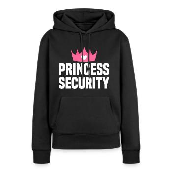 Sécurité de la princesse - Sweat à capuche Premium bio Femme - noir - Devant - Julia (174cm)