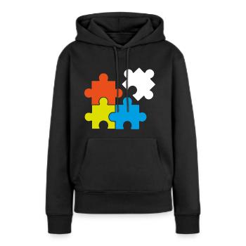 Puzzel Retrogaming Geschenk Legespiel Spiel Games - Frauen Premium Bio Hoodie - Schwarz - Vorne - Julia (174cm)