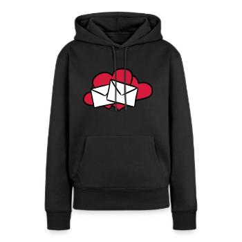 Liebesbrief love letter lettre d'amour Geschenk - Frauen Premium Bio Hoodie - Schwarz - Vorne - Julia (174cm)