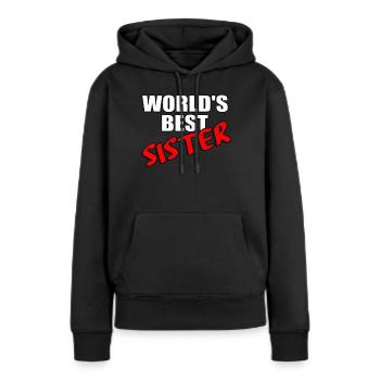 best sister die beste schwester - Frauen Premium Bio Hoodie - Schwarz - Vorne - Julia (174cm)