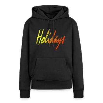 Ferien - Frauen Premium Bio Hoodie - Schwarz - Vorne - Julia (174cm)