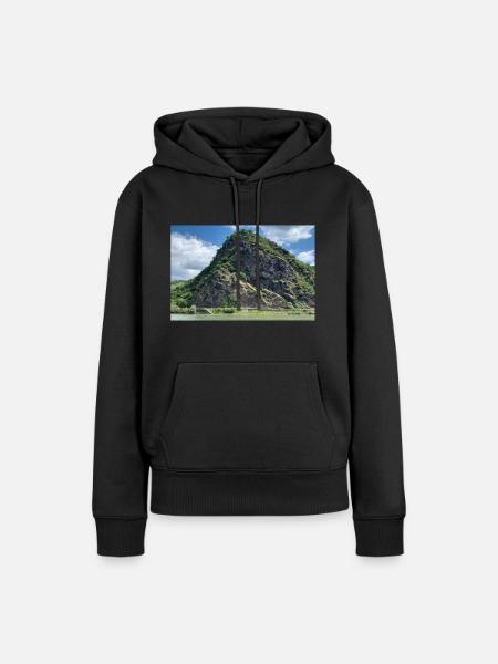 Berg - Frauen Premium Bio Hoodie - Schwarz