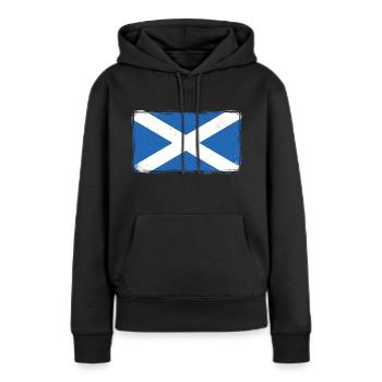 Drapeau de l'Écosse Vintage Holiday Alba Distressed GB - Sweat à capuche Premium bio Femme - noir - Devant - Julia (174cm)