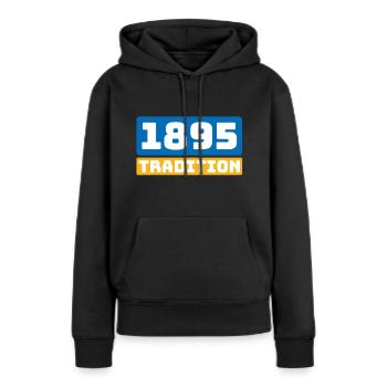 1895 Tradition - Frauen Premium Bio Hoodie - Schwarz - Vorne - Julia (174cm)