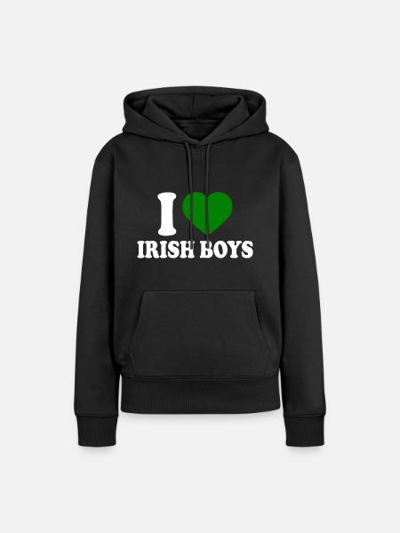 I love irish boys - Frauen Premium Bio Hoodie - Schwarz