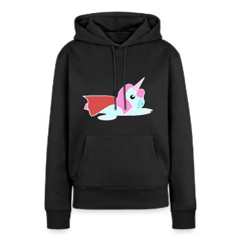 Licorne symbole héroïne héroïne - Sweat à capuche Premium bio Femme - noir - Devant - Julia (174cm)