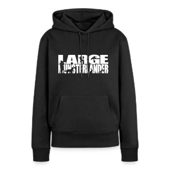 LARGE MUNSTERLANDER Jagdhunde Jagdhund Wilsigns - Frauen Premium Bio Hoodie - Schwarz - Vorne - Julia (174cm)