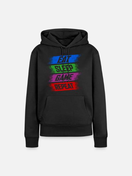 Spieler - Frauen Premium Bio Hoodie - Schwarz