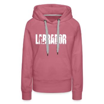 LABRADOR Jagdhund Jagdhunde Labbi Wilsigns - Frauen Premium Bio Hoodie - Malve - Vorne - Isabella (175cm)