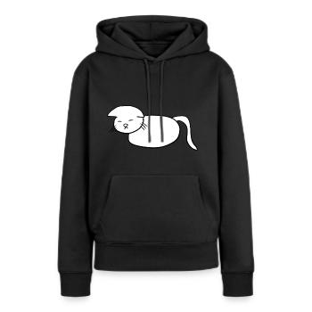 triste chat symbole animal malheureux - Sweat à capuche Premium bio Femme - noir - Devant - Julia (174cm)