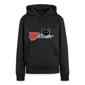 retten Held fliegen retter symbol bär - Frauen Premium Bio Hoodie - Schwarz - Vorne - Julia (174cm)