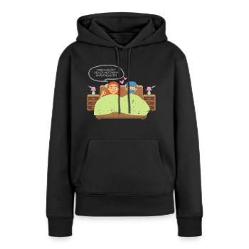 Idée de cadeau de blague sale anesthésiste - Sweat à capuche Premium bio Femme - noir - Devant - Julia (174cm)